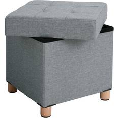 Songmics Storage Ottoman Polstret Sammenfoldelig Bænk