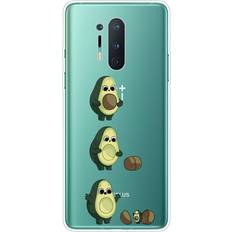 MAULUND OnePlus 8 Pro Fleksibel Plastik m. Print Gennemsigtig Avocado