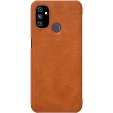 Nillkin Accesorios para teléfonos móviles Nillkin Funda OnePlus Nord N100 de Piel Monedero QIN de Marrón marrón