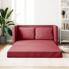 Röda Soffor Homie Golvbäddsoffa 2-i-1 Vinröd 112 x 174 x 55 cm Soffa