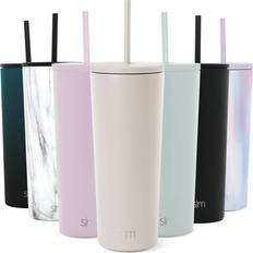 Simple Modern Isolerad Tumbler Med Lock Och Sugrör 710 ml Termosmugg