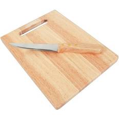 Steel Chopping Boards KitchenWorthy Rubberwood Cheese Wood/Stainless Chopping Board