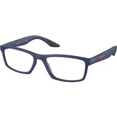 Linea Rossa Mand PS 04PV U631O1 Optiske Stel Injiceret Blå Transparent Firkantet