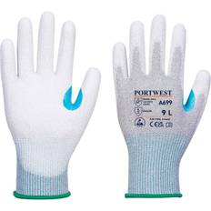 Disposable Gloves Portwest Grey/White, XXL MR13 ESD PU Palm Glove Pack