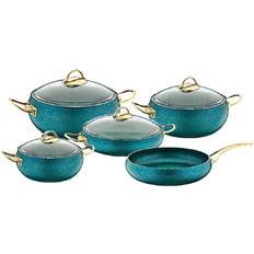 Fairmont Park Mimi Green Cookware Set with lid 9 Parts