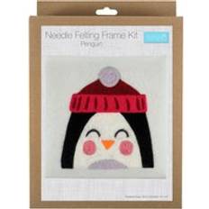 Polyester Needlework Kits Trimits Needle Felting Kit with Frame Penguin MultiColoured