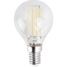 Light Bulbs ValueLights Pack of 4 Retro Style 4w LED Filament SES E14 Clear Golfball Bulbs [6500K Cool White]