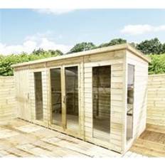 Cheshire Combi Pent Summerhouse with Side Shed (Building Area )