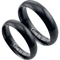 Unisex Ringe Etnox Love Til Death Ring - Schwarz