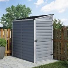 Cheshire 6 4 Single Door Pent Plastic Shed with Skylight Roofing Light (Building Area )