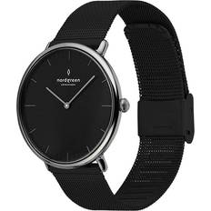 Nordgreen Watches Nordgreen Native Scandinavian 36mm Gun Metal Analog with Black and Black Mesh