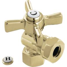 Plumbing Kingston Brass CC44102ZX 1/2 FIP x 1/2 or 7/16 Slip Joint Angle Stop Valve Polished