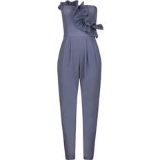 Grey Jumpsuits & Overalls Girls On Film Womens/Ladies Halcyon Frill Bandeau Jumpsuit 14 UK Grey