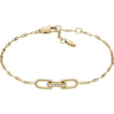 Fossil Bracelets Fossil Heritage D-Link Gold-Tone Stainless Steel Chain Bracelet JF04525710 JF04525710