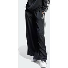 High Waist Trousers Adidas Adicolor Satin Wide Leg Trainingshose - Black