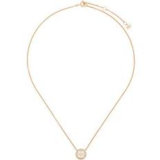 Tory Burch Halsband Tory Burch Miller Pave Logo Delicate Necklace