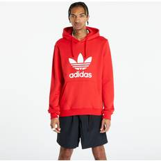adidas Originals Trefoil Logo Hoodie - Red Cotton