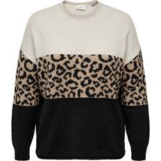 Leopardenmuster Pullover Only Carjade Strickpullover