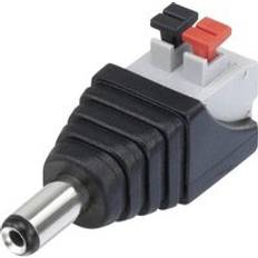 Elartikler TRU Components QT-DC2.1M Svagstrømsforbindelse Stik 5.5 mm 2.1 mm