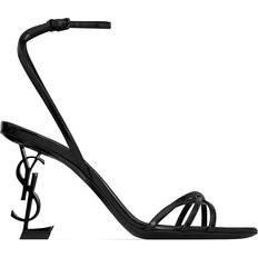 Saint Laurent Opyum 85 Leather Slingback Sandals - Black