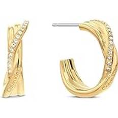 Calvin Klein Earrings Crystallized Weave Gold One