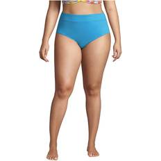 Lands' End Women Bikini Bottoms Lands' End Women's High Waisted Bikini Swim Bottoms Turquoise Turquoise