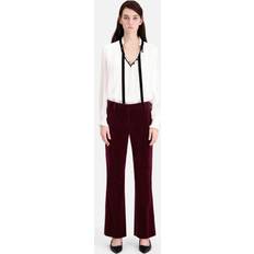 Velvet Pants The Kooples Burgundy Velvet Suit Trousers BURGUNDY