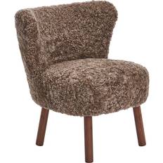 Møbler Natures Collection Emily Taupe/valnød Loungestol