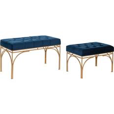 Møbler Dkd Home Decor Blå Gylden Metal Stol 80 x 40 x 48 cm