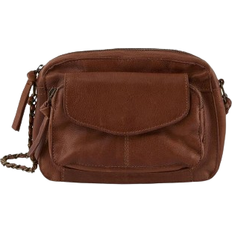 Pieces Leather Crossbody Bag - Brown