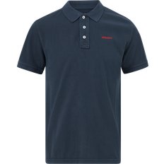 Sebago Overdele Sebago Poloshirt Outwashed Logo Pique Blå