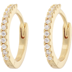 Emilia Medium Hoops - Gold/Transparent