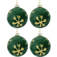 Gold Christmas Tree Ornaments Northlight Flocked Glass Ball Snowflakes Christmas Tree Ornament