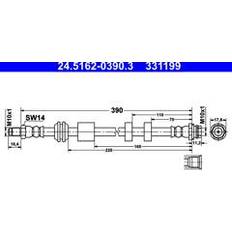 Friktionsbremser ATE Brake Hose 24516203903