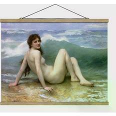 William Adolphe Bouguereau The Wave Multicolour Decoración de Pared 35x26cm