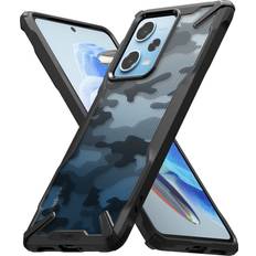 Mobile Phone Accessories Rearth Ringke Fusion-X [Military Design] Compatible with Redmi Note 12 Pro Case and Xiaomi Poco X5 Pro 5G Case, Camouflage Hard Back Cover Shockproof Advanced Protective Bumper Camo Black