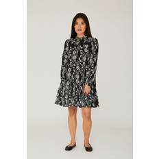 A View Embroidered Dress - Black/Off White