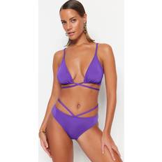 Morado Partes inferiores de bikini Trendyol Collection Bikini-hose Lila Unifarben für Damen