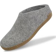 Glerups Wool Slip-On Leather Outsole Grey US Men's 12