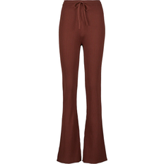 Cornelie ribbed-knit high-rise pants brown