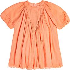 Chloé Kids Orange Gathered Dress 43A Apricot 10Y