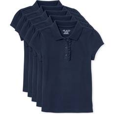 Girls Polo Shirts Children's Clothing The Children's Place Girl's Uniform Ruffle Pique Polo 5-pack - Tidal