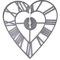 Hestia Heart Shaped Metal Mid Wall Clock