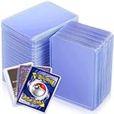 100Pcs Clear Card Sleeves 35pt Rigid Card Holders 76x101mm Standard Top Loader Card Protectors for Pokemon MTG Hockey Golf Sports Cards