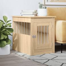 vidaXL Hundbur/sidobord sonoma-ek 55x80x68 konstruerat trä