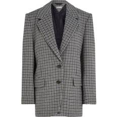 Tommy Hilfiger Blazere Tommy Hilfiger Oversized Wool Check SB Blazer Kvinde Blazere M-L hos Magasin Houndstooth Blue Grey