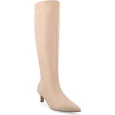 Pink - Women High Boots Journee Collection Women's Tullip Tall Dress Boots Pink