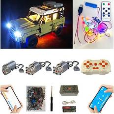 LEGO for Lego Technic Land Rover Defender 42110 Super Motor and Remote Control and Light Upgrade Kit, Gifts for Adults and Kids, Compatible with Lego