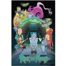 Rick and Morty Toilet Adventure Canvas Print Poster