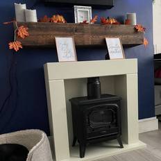 Rustic Mantel Smoke Pine Wall Shelf 40cm